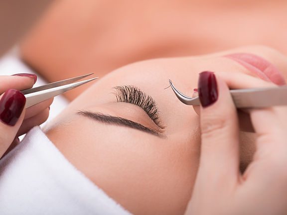 girls beauty nail eyelash